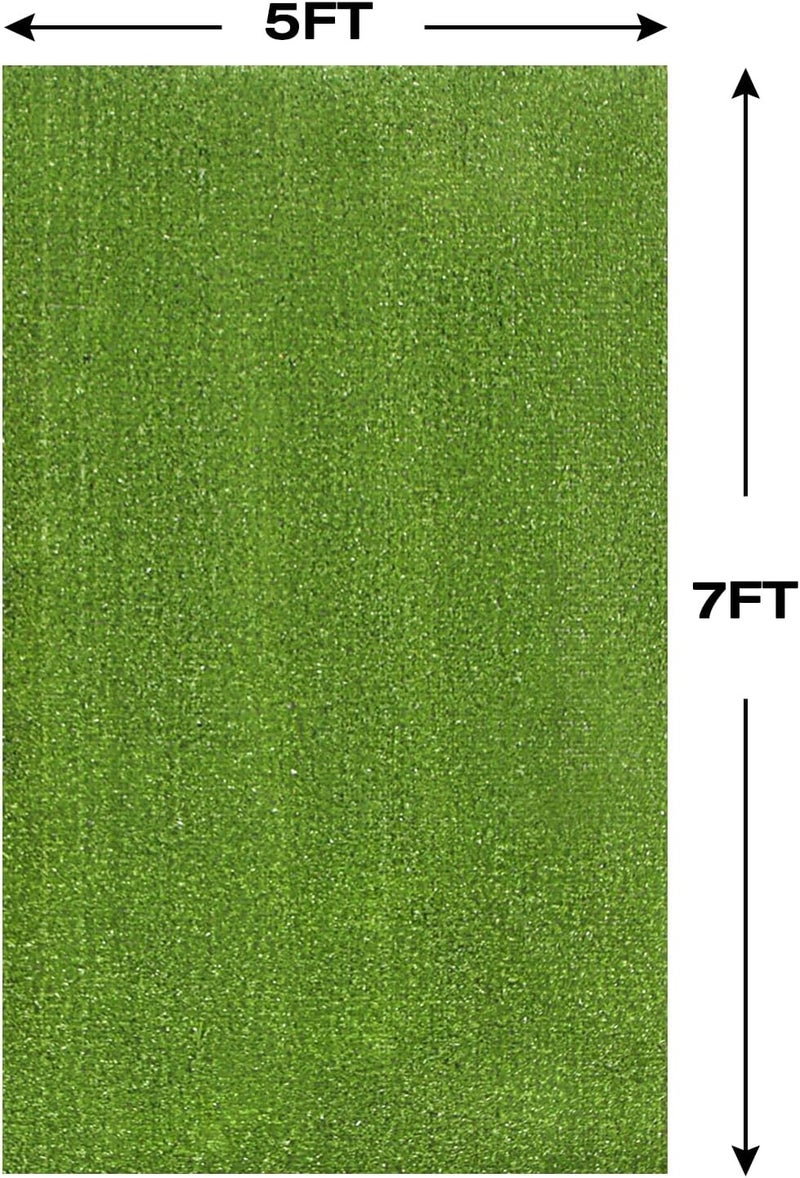 XLX TURF Outdoor Artificial Grass Rug 5FT X 7FT, Green Fake Grass Carpet Floor Mat for Balcony, Patio, Backyard, Extra Large Pets Grass Pad for Dogs - Image 2